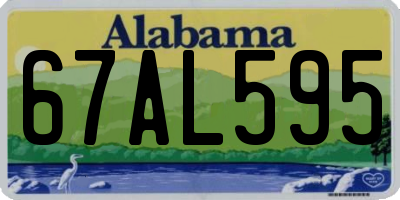 AL license plate 67AL595