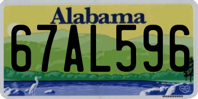 AL license plate 67AL596