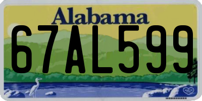 AL license plate 67AL599