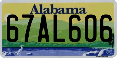 AL license plate 67AL606