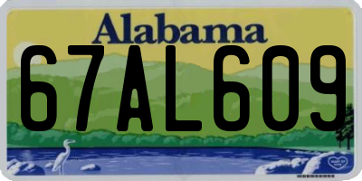 AL license plate 67AL609