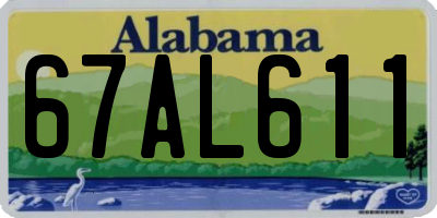 AL license plate 67AL611