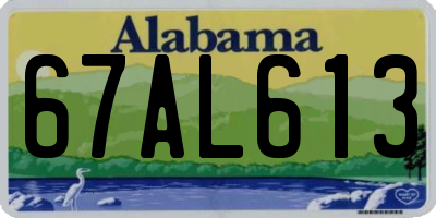 AL license plate 67AL613