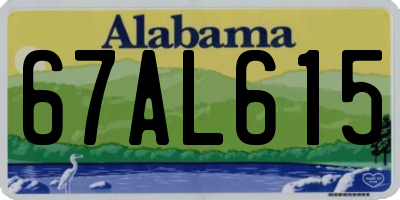 AL license plate 67AL615