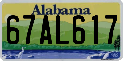 AL license plate 67AL617