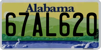 AL license plate 67AL620
