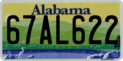 AL license plate 67AL622