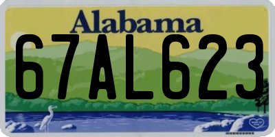 AL license plate 67AL623