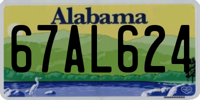 AL license plate 67AL624