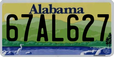 AL license plate 67AL627