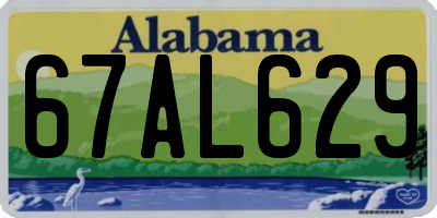 AL license plate 67AL629