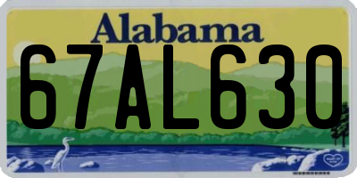 AL license plate 67AL630