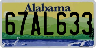 AL license plate 67AL633