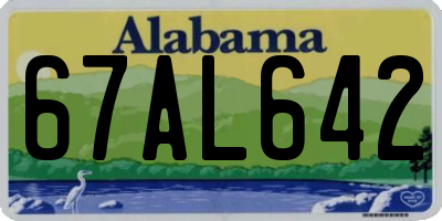 AL license plate 67AL642