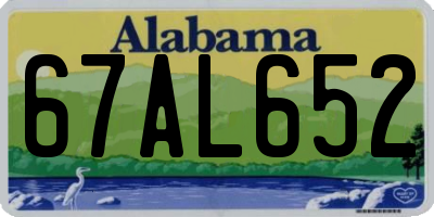 AL license plate 67AL652