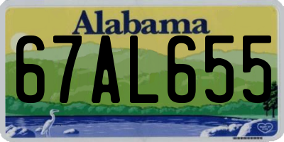 AL license plate 67AL655