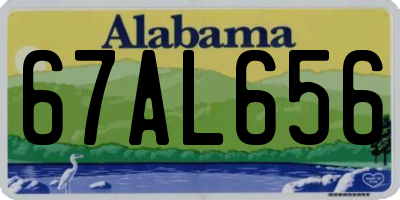 AL license plate 67AL656