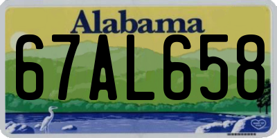 AL license plate 67AL658