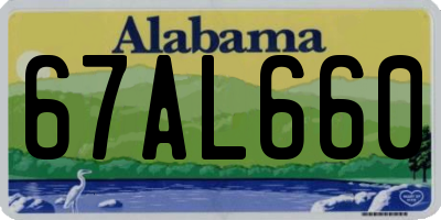 AL license plate 67AL660