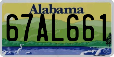 AL license plate 67AL661