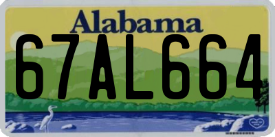 AL license plate 67AL664