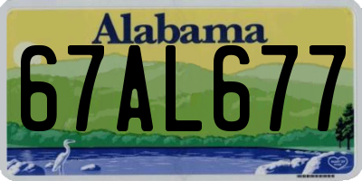 AL license plate 67AL677