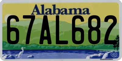 AL license plate 67AL682