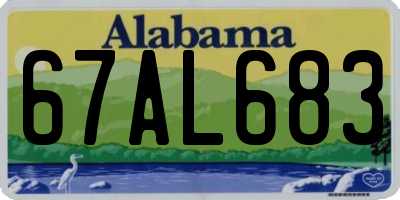 AL license plate 67AL683