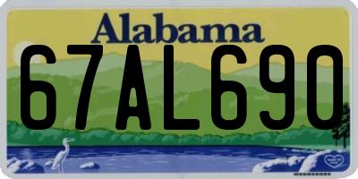 AL license plate 67AL690