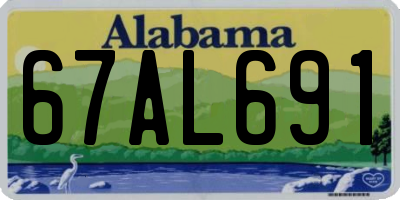 AL license plate 67AL691
