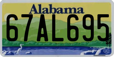 AL license plate 67AL695