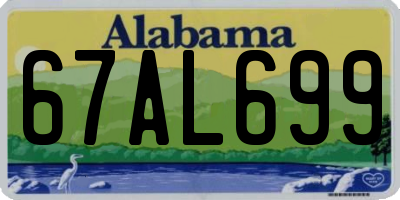 AL license plate 67AL699