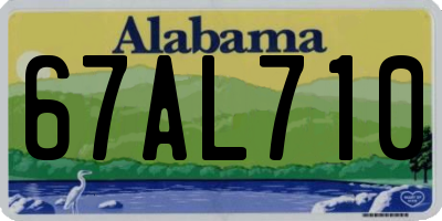 AL license plate 67AL710