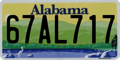 AL license plate 67AL717
