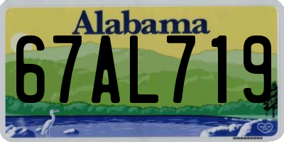 AL license plate 67AL719