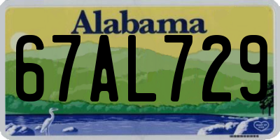 AL license plate 67AL729