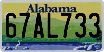 AL license plate 67AL733