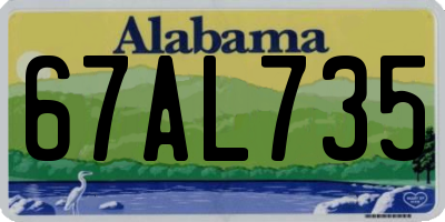 AL license plate 67AL735