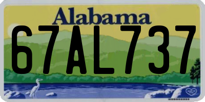 AL license plate 67AL737