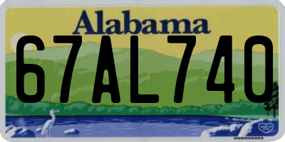 AL license plate 67AL740