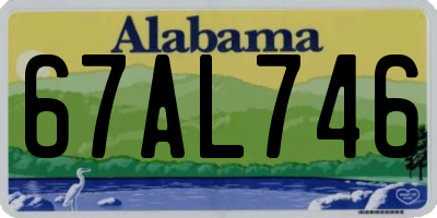 AL license plate 67AL746