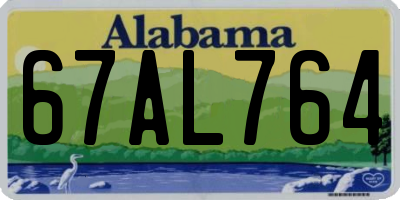 AL license plate 67AL764