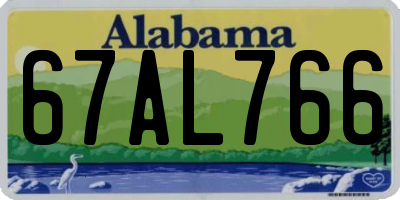 AL license plate 67AL766