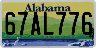 AL license plate 67AL776
