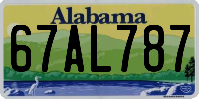 AL license plate 67AL787