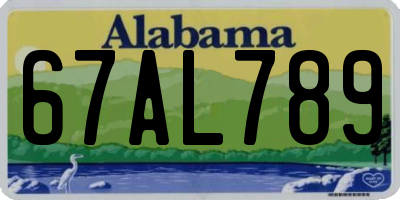 AL license plate 67AL789