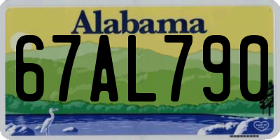 AL license plate 67AL790