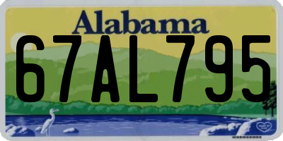 AL license plate 67AL795