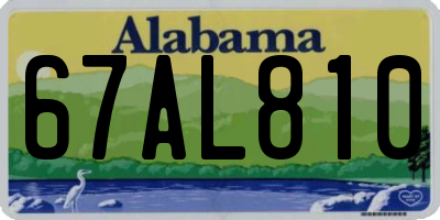 AL license plate 67AL810