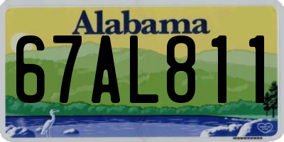 AL license plate 67AL811